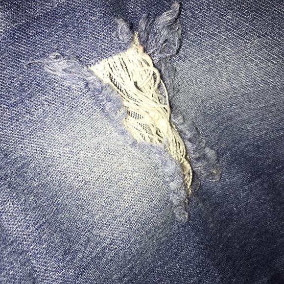 Slightly Distressed Denim Skinny Jeans - Picture 4 of 4